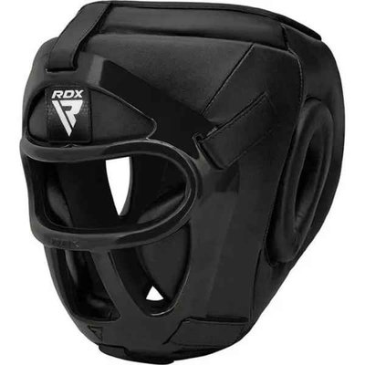 Боксерский шлем RDX T1 Grill Full Black M (капа в комплекте) HGR-T1FB-M фото
