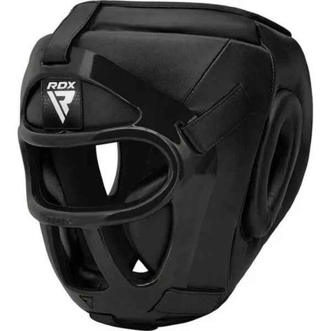 Боксерський шолом RDX T1 Grill Full Black M (капа у комплекті) HGR-T1FB-M фото