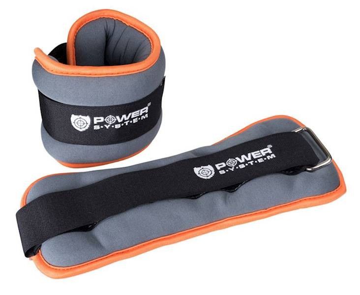 Утяжелители-манжеты для ног и рук Power System PS-4046 Ankle Weights (2шт.*1 kg) (пара) PS-4046_Grey фото