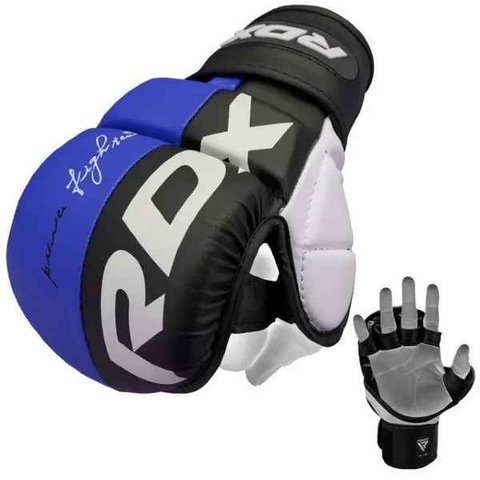 Рукавиці для ММА RDX T6 Plus Rex Blue S (капа у комплекті) GGR-T6U-S+ фото