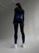 Жіночий комплект для спорту Fitness Attire, black-blue (топ, рашгард, лосіни) - S F010S фото 17