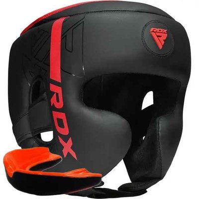 Боксерский шлем RDX F6 KARA Matte Red XL (капа в комплекте) HGR-F6MR-XL фото