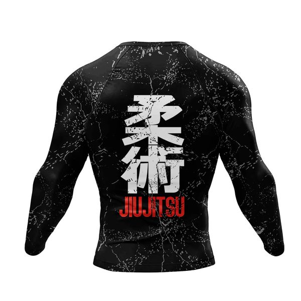 Jiu Jitsu двойка - Мужской компрессионный спортивный комплект (рашгард, шорты) - XXL jj_002_xxl фото