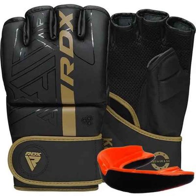 Перчатки для ММА RDX F6 KARA Matte Golden XL (капа в комплекте) GGR-F6MGL-XL фото