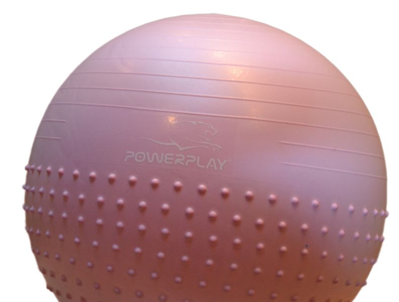 Мяч для фитнеса (фитбол) полумассажный PowerPlay 4003 Ø65 cm Gymball Лиловый + насос PP_4003_65cm_Violet фото