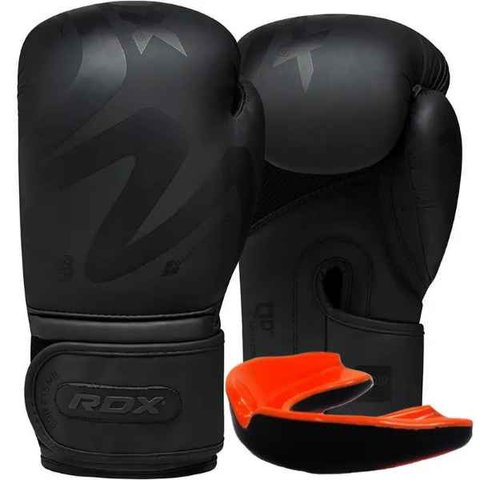Боксерські рукавиці RDX F15 Noir Matte Black 10 унцій (капа в комплекті) BGR-F15MB-10oz фото