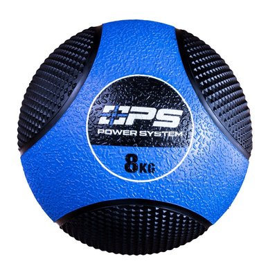 Медбол Power System PS-4138 Medicine Ball 8кг. Black/Blue 4138BU-0 фото