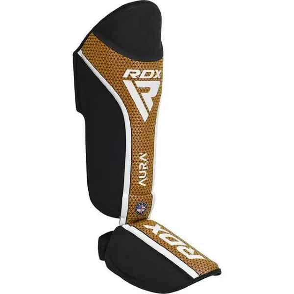 Защита голени и стопы RDX SHIN INSTEP AURA PLUS T-17 Black Golden M SGR-T17BGL-M+ фото