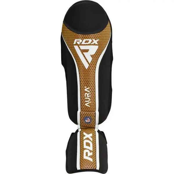 Захист гомілки та стопи RDX SHIN INSTEP AURA PLUS T-17 Black Golden M SGR-T17BGL-M+ фото