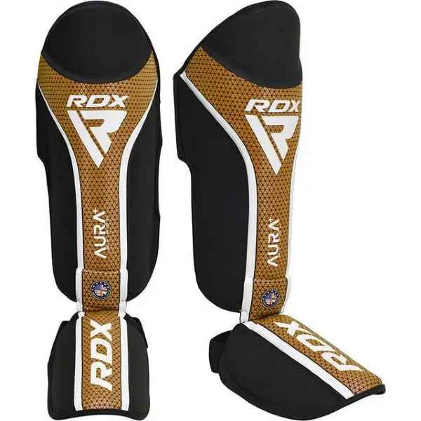 Захист гомілки та стопи RDX SHIN INSTEP AURA PLUS T-17 Black Golden M SGR-T17BGL-M+ фото