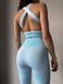 Женский спортивный комплект Fitness Attire, light-blue (топ, рашгард, лосины) - L F05L фото 12