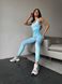 Женский спортивный комплект Fitness Attire, light-blue (топ, рашгард, лосины) - XL F05XL фото 2