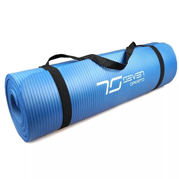 Килимок для йоги та фітнесу 7SPORTS NBR Yoga Mat MTS-1 (180*60*0,8см.) Блакитний MTS-1 BLUE фото