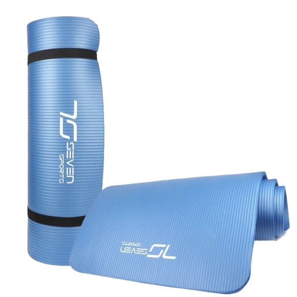 Килимок для йоги та фітнесу 7SPORTS NBR Yoga Mat MTS-1 (180*60*0,8см.) Блакитний MTS-1 BLUE фото