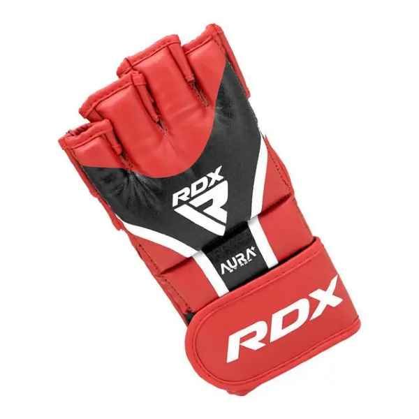 Рукавиці для ММА RDX AURA PLUS T-17 Red/Black S (капа у комплекті) GGR-T17RB-S+ фото