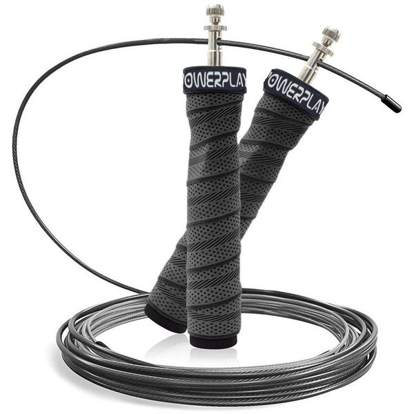 Скакалка швидкісна на підшипниках PowerPlay 4208 Fitness Jump Rope Чорна (3m.) PP_4208_Black фото