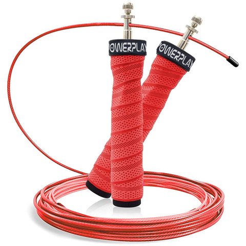 Скакалка швидкісна на підшипниках PowerPlay 4208 Fitness Jump Rope Червона (3m.) PP_4208_Red фото