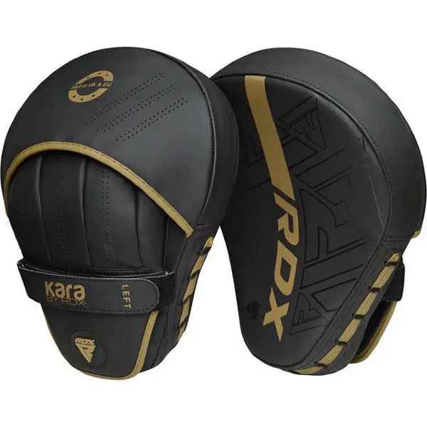 Лапы боксерские RDX F6 KARA Matte Golden FPR-F6MGL фото