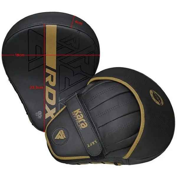 Лапы боксерские RDX F6 KARA Matte Golden FPR-F6MGL фото