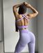 Женский спортивный комплект Fitness Attire, violet (топ, рашгард, лосины) - L F07L фото 6