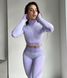 Женский спортивный комплект Fitness Attire, violet (топ, рашгард, лосины) - S F07S фото 9