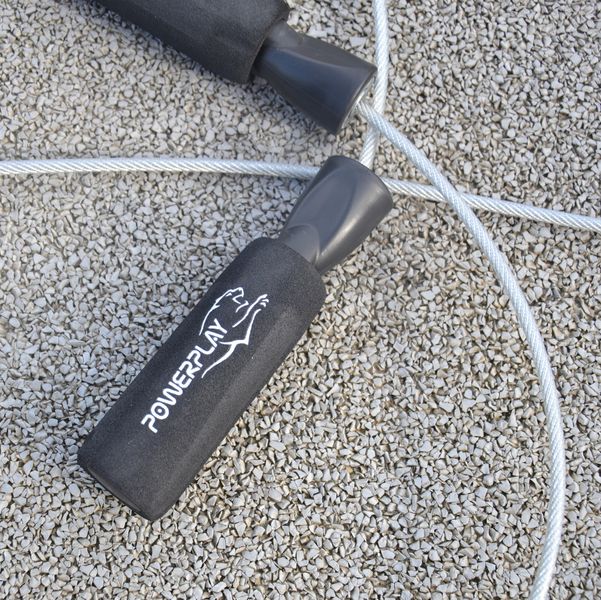 Скакалка скоростная с подшипниками PowerPlay 4209 Sport Jump Rope Черная (3m.) PP_4209_Black фото