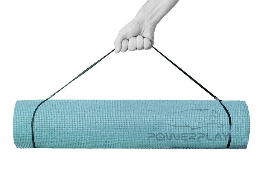 Коврик для йоги и фитнеса PowerPlay 4010 PVC Yoga Mat Зеленый (173x61x0.6) PP_4010_Green_(173*0,6) фото