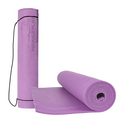 Коврик для йоги и фитнеса PowerPlay 4010 PVC Yoga Mat Лавандовый (173x61x0.6) PP_4010_Lavender_(173*0,6 фото