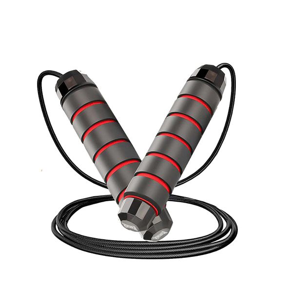 Скакалка скоростная PowerPlay 4210 Power Weighted Jump Rope Черная (2,7m.) PP_4210_Black/Red фото