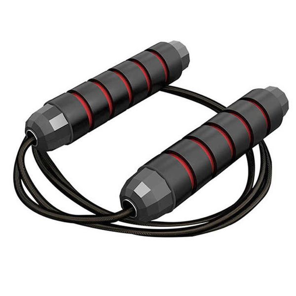 Скакалка швидкісна PowerPlay 4210 Power Weighted Jump Rope Чорна (2,7m.) PP_4210_Black/Red фото