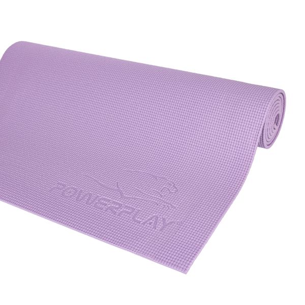 Килимок для йоги та фітнесу PowerPlay 4010 PVC Yoga Mat Лавандовий (173x61x0.6) PP_4010_Lavender_(173*0,6 фото