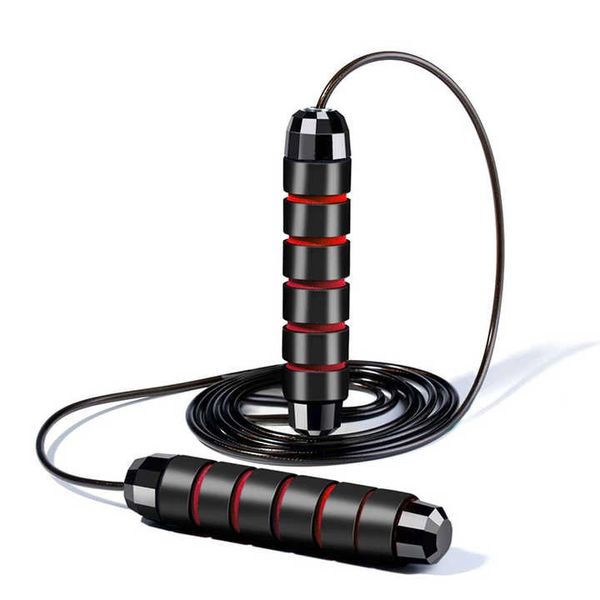 Скакалка швидкісна PowerPlay 4210 Power Weighted Jump Rope Чорна (2,7m.) PP_4210_Black/Red фото