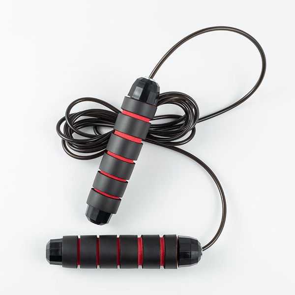 Скакалка швидкісна PowerPlay 4210 Power Weighted Jump Rope Чорна (2,7m.) PP_4210_Black/Red фото