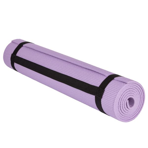 Килимок для йоги та фітнесу PowerPlay 4010 PVC Yoga Mat Лавандовий (173x61x0.6) PP_4010_Lavender_(173*0,6 фото