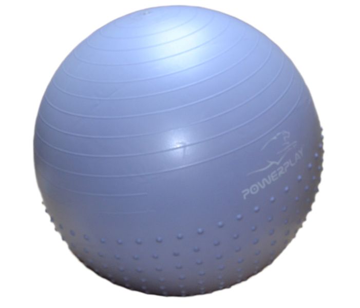 М'яч для фітнесу (фітбол) напівмасажний PowerPlay 4003 Ø75 cm Gymball Sky Blue + помпа PP_4003_75_Sky_Blue фото