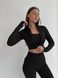 Жіночий спортивний комплект Fitness Attire, black (топ, рашгард, лосіни) - S F08S фото 21
