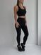 Жіночий спортивний комплект Fitness Attire, black (топ, рашгард, лосіни) - S F08S фото 9