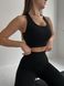 Жіночий спортивний комплект Fitness Attire, black (топ, рашгард, лосіни) - S F08S фото 10