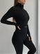 Жіночий спортивний комплект Fitness Attire, black (топ, рашгард, лосіни) - S F08S фото 13