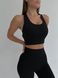 Жіночий спортивний комплект Fitness Attire, black (топ, рашгард, лосіни) - S F08S фото 6