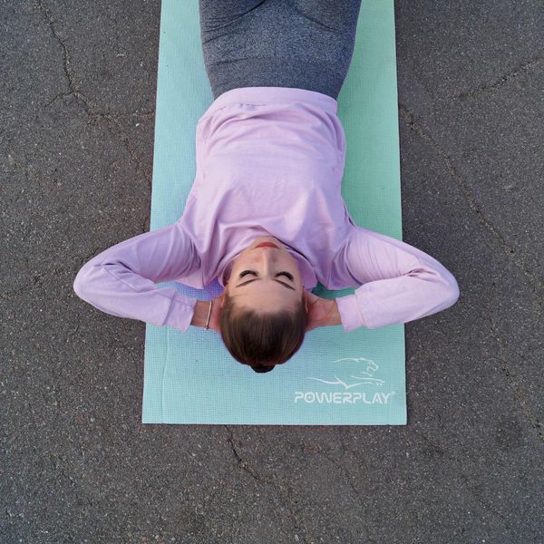 Килимок для йоги та фітнесу PowerPlay 4010 PVC Yoga Mat М'ятний (173x61x0.6) PP_4010_Mint_(173*0,6) фото