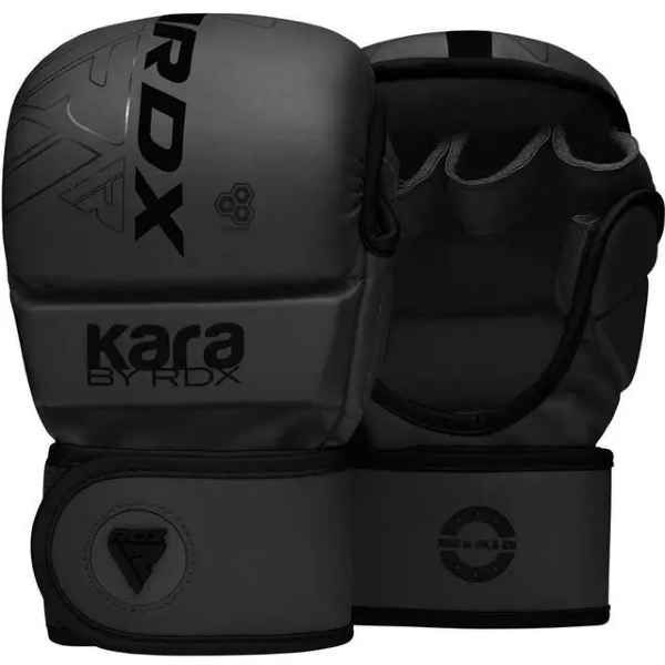 Перчатки для ММА RDX F6 KARA Matte Black Plus L/XL (капа в комплекте) GSR-F6MB-L/XL+ фото