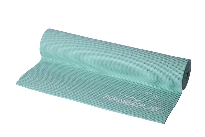 Килимок для йоги та фітнесу PowerPlay 4010 PVC Yoga Mat М'ятний (173x61x0.6) PP_4010_Mint_(173*0,6) фото