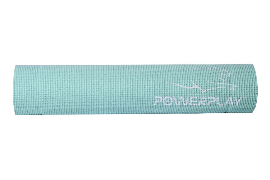 Килимок для йоги та фітнесу PowerPlay 4010 PVC Yoga Mat М'ятний (173x61x0.6) PP_4010_Mint_(173*0,6) фото