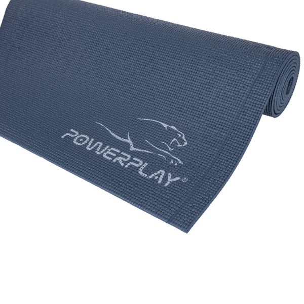 Килимок для йоги та фітнесу PowerPlay 4010 PVC Yoga Mat Темно-синій (173x61x0.6) PP_4010_Navy_(173*0,6) фото