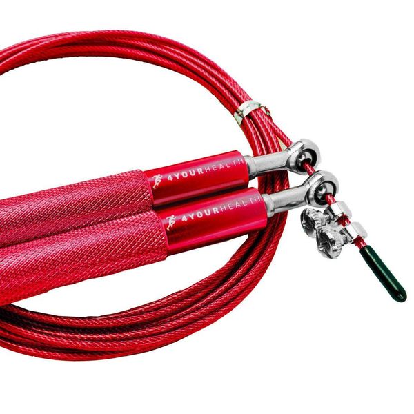 Скакалка скоростная 4yourhealth Jump Rope Premium 3м металлическая на подшипниках 0194 Красная 4YH_0194_Red фото