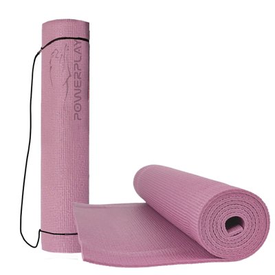 Коврик для йоги и фитнеса PowerPlay 4010 PVC Yoga Mat Розовый (173x61x0.6) PP_4010_Rose_(173*0,6) фото