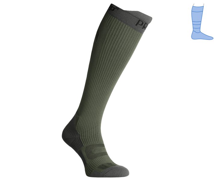 Компресійні гольфи захисні демісезонні "LongDry+ PRO" сірі хакі M 40-43 8222463 фото