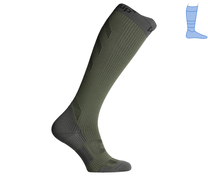 Компресійні гольфи захисні демісезонні "LongDry+ PRO" сірі хакі M 40-43 8222463 фото