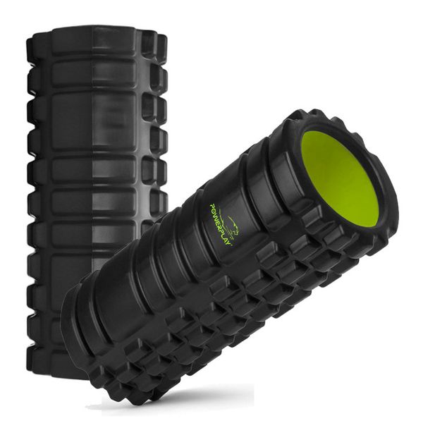 Массажный ролик (роллер) PowerPlay 4025 Massage Roller Черно-зеленый (33x15см.) PP_4025_Black_Green фото